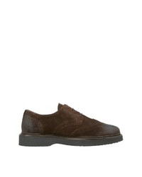 dunkelbraune Wildleder Derby Schuhe von Marc O'Polo