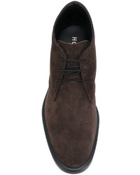 dunkelbraune Wildleder Derby Schuhe von Hogan