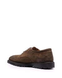 dunkelbraune Wildleder Derby Schuhe von Eleventy