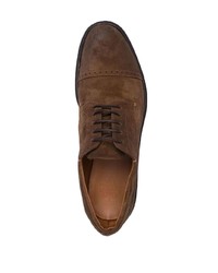 dunkelbraune Wildleder Derby Schuhe von Eleventy