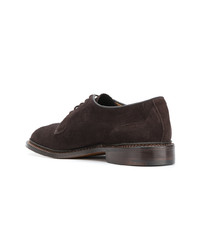 dunkelbraune Wildleder Derby Schuhe von Trickers