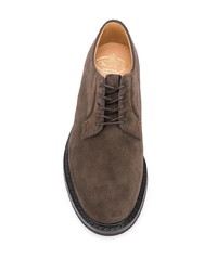 dunkelbraune Wildleder Derby Schuhe von Church's