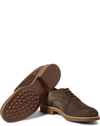 dunkelbraune Wildleder Derby Schuhe von Tod's