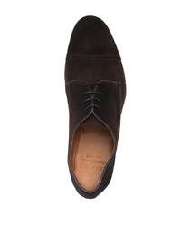 dunkelbraune Wildleder Derby Schuhe von Doucal's