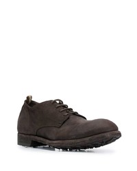 dunkelbraune Wildleder Derby Schuhe von Officine Creative