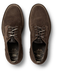 dunkelbraune Wildleder Derby Schuhe von Officine Creative