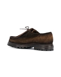 dunkelbraune Wildleder Derby Schuhe von Officine Creative