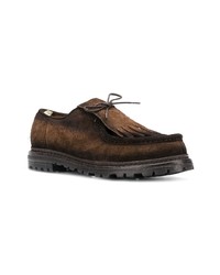 dunkelbraune Wildleder Derby Schuhe von Officine Creative