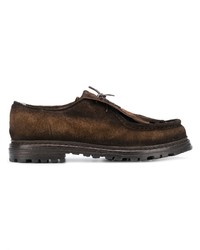 dunkelbraune Wildleder Derby Schuhe von Officine Creative