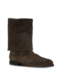 dunkelbraune Wildleder mittelalte Stiefel von Holland & Holland