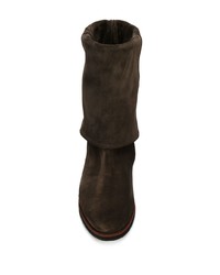 dunkelbraune Wildleder mittelalte Stiefel von Holland & Holland