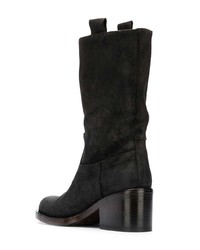 dunkelbraune Wildleder mittelalte Stiefel von Officine Creative