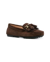 dunkelbraune Wildleder Mokassins von Tod's