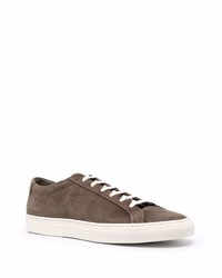 dunkelbraune Wildleder niedrige Sneakers von Common Projects