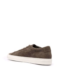 dunkelbraune Wildleder niedrige Sneakers von Common Projects