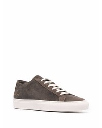 dunkelbraune Wildleder niedrige Sneakers von Common Projects