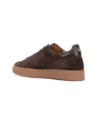 dunkelbraune Wildleder niedrige Sneakers von Henderson Baracco