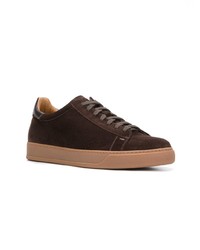 dunkelbraune Wildleder niedrige Sneakers von Henderson Baracco