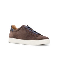 dunkelbraune Wildleder niedrige Sneakers von Henderson Baracco