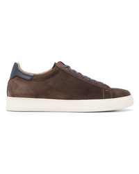 dunkelbraune Wildleder niedrige Sneakers von Henderson Baracco