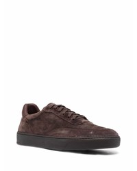 dunkelbraune Wildleder niedrige Sneakers von Henderson Baracco