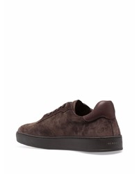 dunkelbraune Wildleder niedrige Sneakers von Henderson Baracco