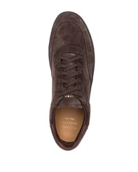 dunkelbraune Wildleder niedrige Sneakers von Henderson Baracco