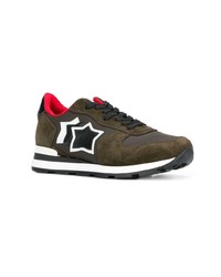 dunkelbraune Wildleder niedrige Sneakers von atlantic stars