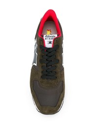 dunkelbraune Wildleder niedrige Sneakers von atlantic stars