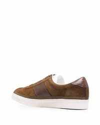 dunkelbraune Wildleder niedrige Sneakers von Tom Ford