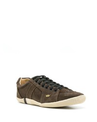 dunkelbraune Wildleder niedrige Sneakers von OSKLEN