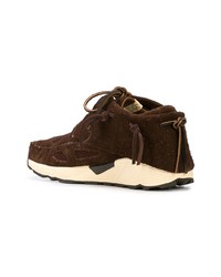 dunkelbraune Wildleder niedrige Sneakers von VISVIM