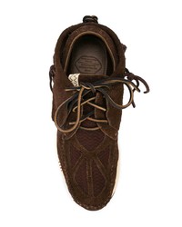 dunkelbraune Wildleder niedrige Sneakers von VISVIM