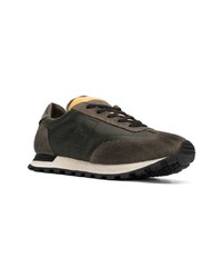 dunkelbraune Wildleder niedrige Sneakers von Maison Margiela