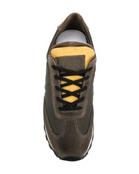 dunkelbraune Wildleder niedrige Sneakers von Maison Margiela