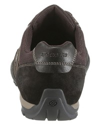 dunkelbraune Wildleder niedrige Sneakers von Dockers by Gerli
