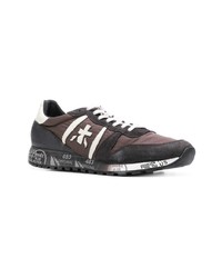 dunkelbraune Wildleder niedrige Sneakers von Premiata