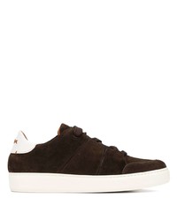 dunkelbraune Wildleder niedrige Sneakers von Ermenegildo Zegna XXX