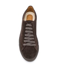 dunkelbraune Wildleder niedrige Sneakers von Doucal's