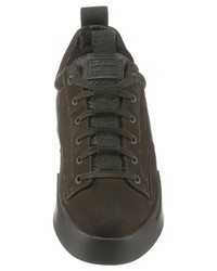 dunkelbraune Wildleder niedrige Sneakers von G-Star RAW