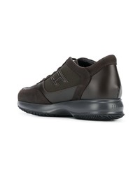 dunkelbraune Wildleder niedrige Sneakers von Hogan