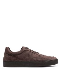 dunkelbraune Wildleder niedrige Sneakers von Henderson Baracco