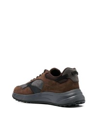 dunkelbraune Wildleder niedrige Sneakers von Hogan