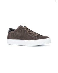 dunkelbraune Wildleder niedrige Sneakers von To Boot New York