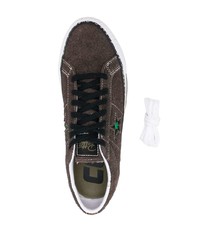 dunkelbraune Wildleder niedrige Sneakers von Converse