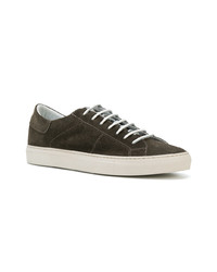 dunkelbraune Wildleder niedrige Sneakers von Low Brand