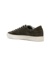 dunkelbraune Wildleder niedrige Sneakers von Low Brand