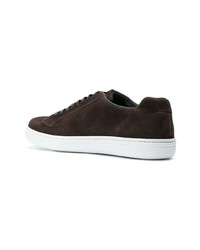 dunkelbraune Wildleder niedrige Sneakers von Church's