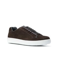 dunkelbraune Wildleder niedrige Sneakers von Church's