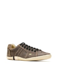 dunkelbraune Wildleder niedrige Sneakers von OSKLEN